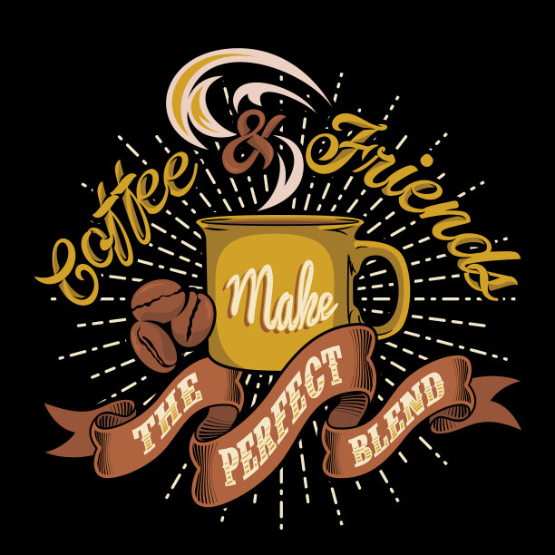 咖啡和朋友是完美的组合图片下载