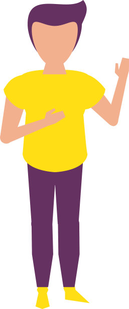 年轻随意的男人身体卡通图片下载