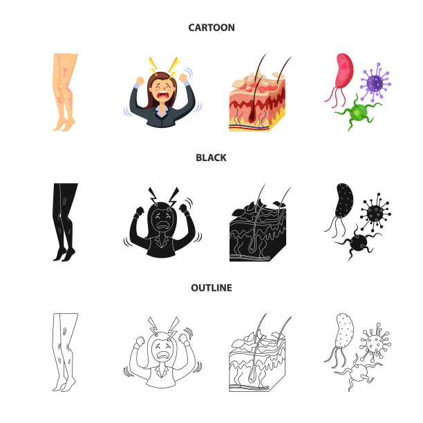 医疗和疼痛图标集图片下载