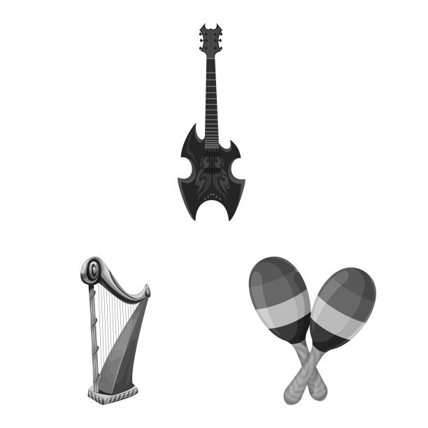 孤立对象音乐和曲调符号集图片下载