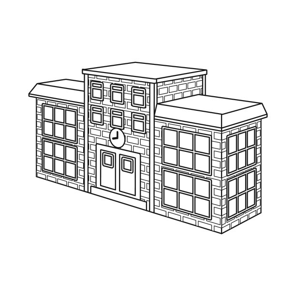 设计学校和大学图标集图片下载