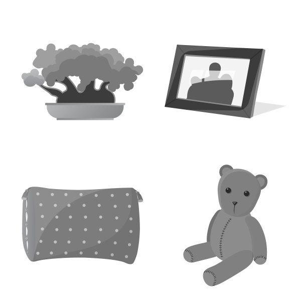 孤立的对象梦和夜的图标集图片下载