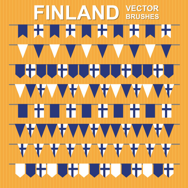 在黄色条纹上设置图案笔刷图片下载