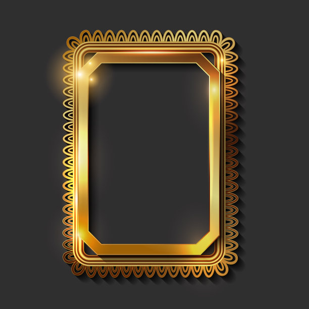 装饰性的金色框架和边框图片下载
