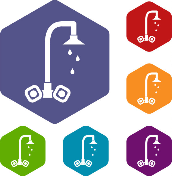 滴水龙头图标套装图片下载