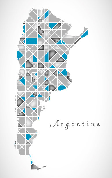 阿根廷地图水晶钻石风格艺术品图片下载