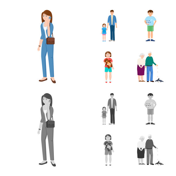 人物与化身标志的设计图片下载