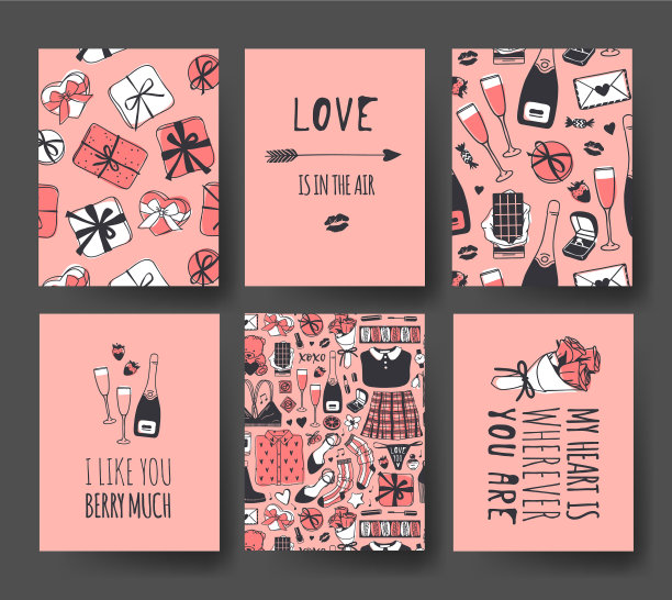 一套手绘模板时装卡图片下载