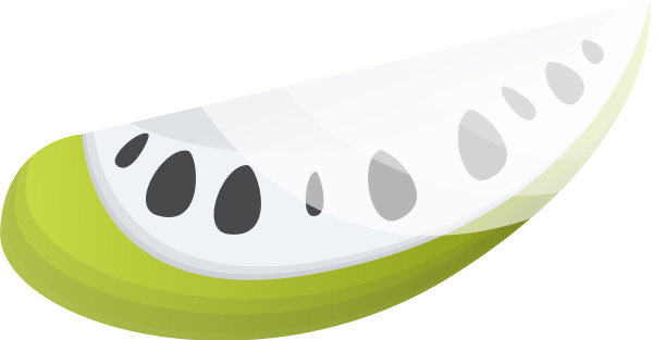 切片的soursop图标卡通风格图片下载