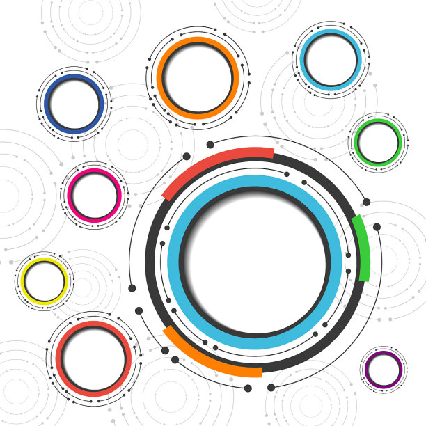 496彩色圆背景图片下载