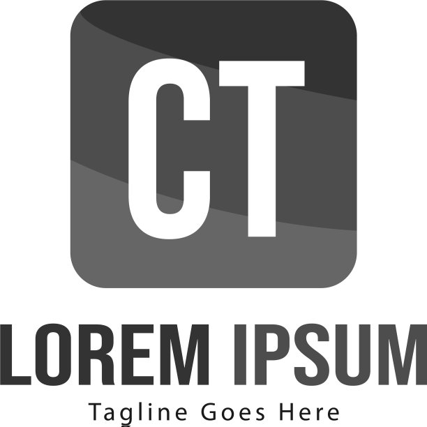 CT首字母现代框架标志模板图片下载