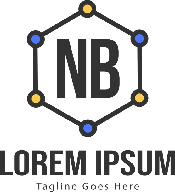 NB字母现代框架logo模板图片下载