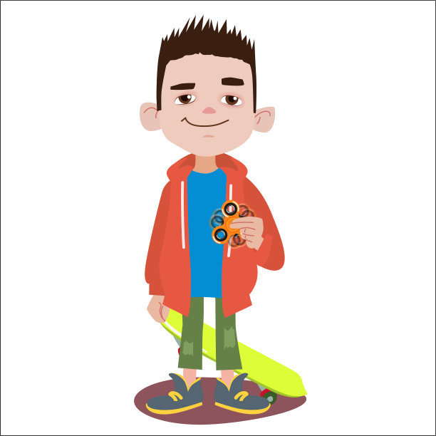 男孩与转轮图片下载