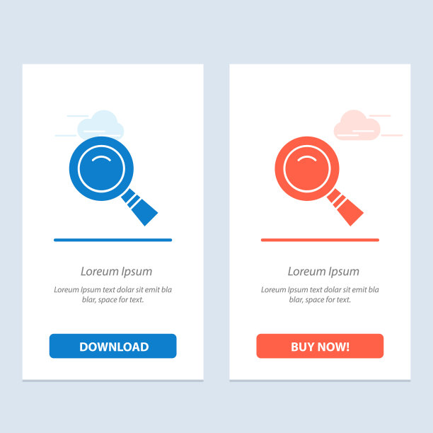 放大镜看放大搜索蓝色和红色图片下载