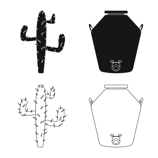 孤立对象咖啡馆和拉丁符号集图片下载