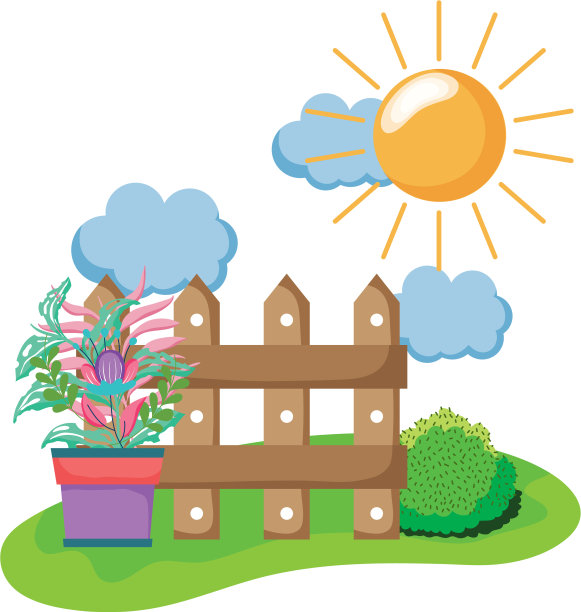 营地里有篱笆的室内植物图片下载