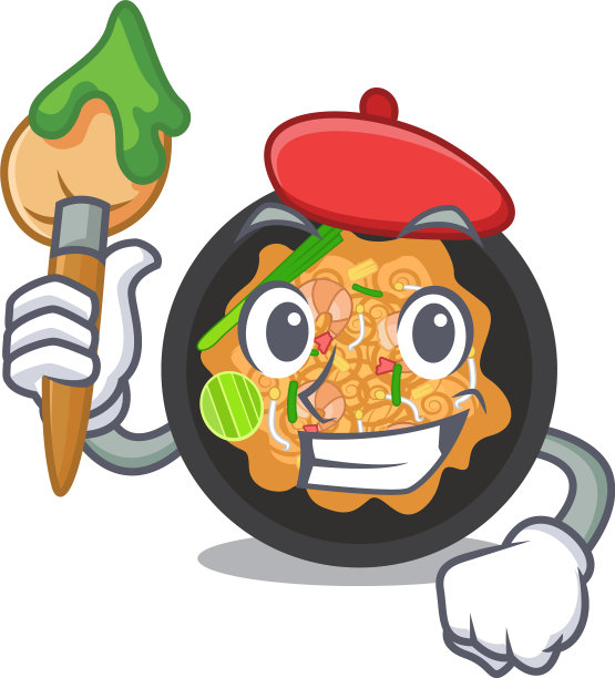 艺术家拍泰孤立在卡通图片下载