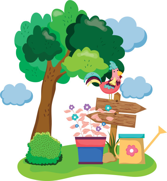 木箭与公鸡和室内植物在一起图片下载