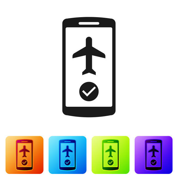 黑色飞行模式中的手机图标图片下载