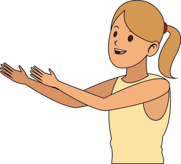 快乐漂亮女人的图标形象图片下载