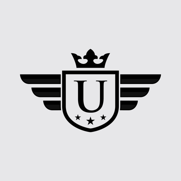 字母u屏蔽翼图片下载