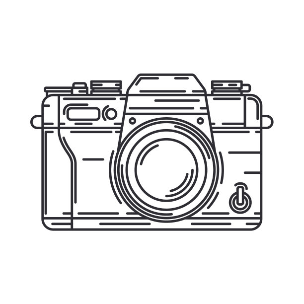 线条图标与数码单反专业图片下载