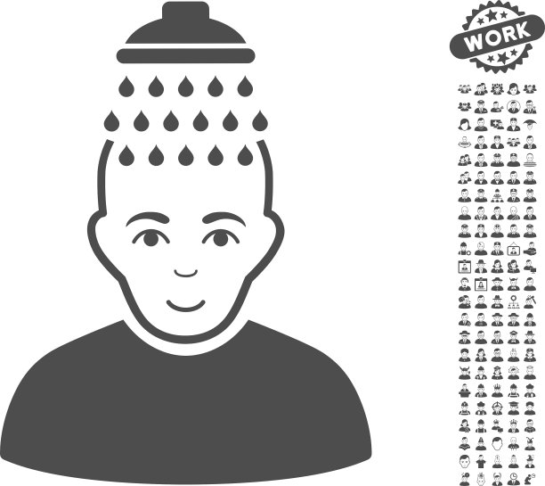 头部淋浴图标与奖金图片下载