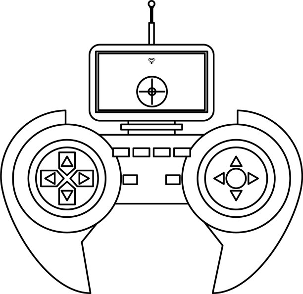 无人机遥控卡通黑色和图片下载