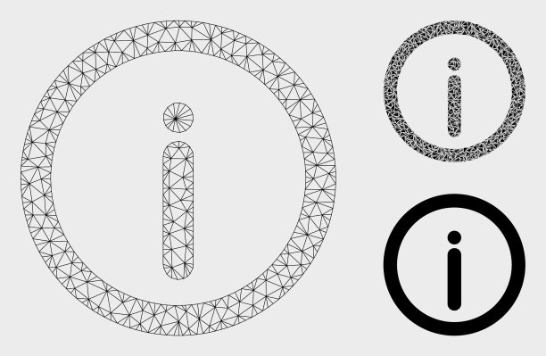 信息网格网络模型和三角形马赛克图片下载