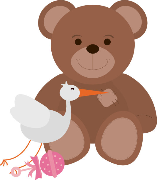 泰迪和鹳和沙球图片下载