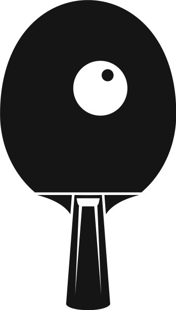 乒乓球拍图标简约风格图片下载