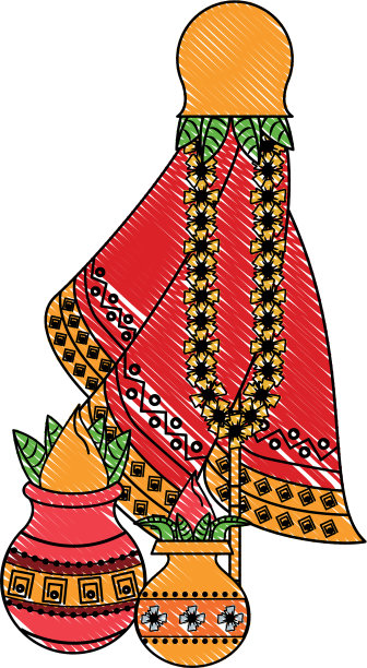 乌加迪印第安元素乱涂乱画图片下载