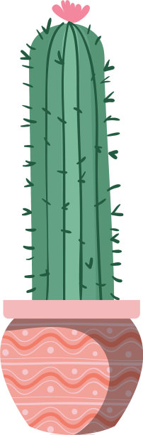 仙人掌盆栽孤立图标图片下载