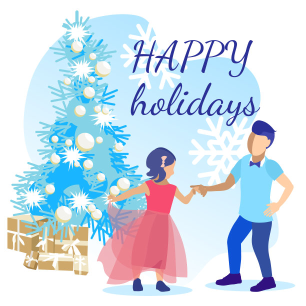 节日快乐，圣诞卡通横幅图片下载