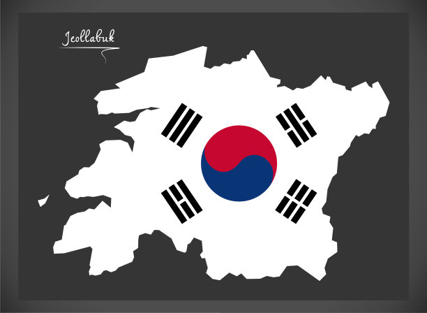 全拉浦地图上有韩国国旗图片下载