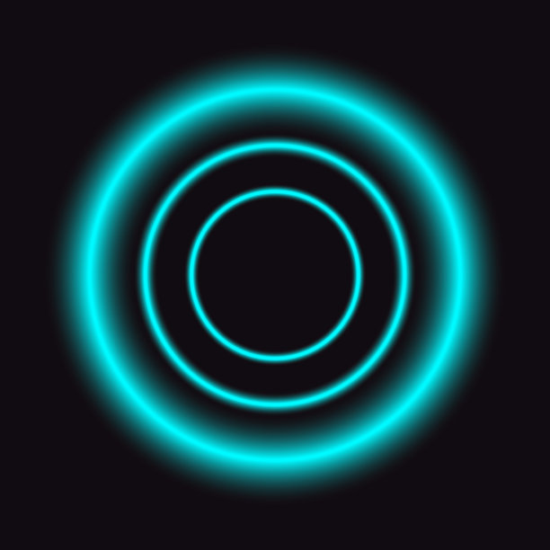 霓虹灯矢量圆图片下载