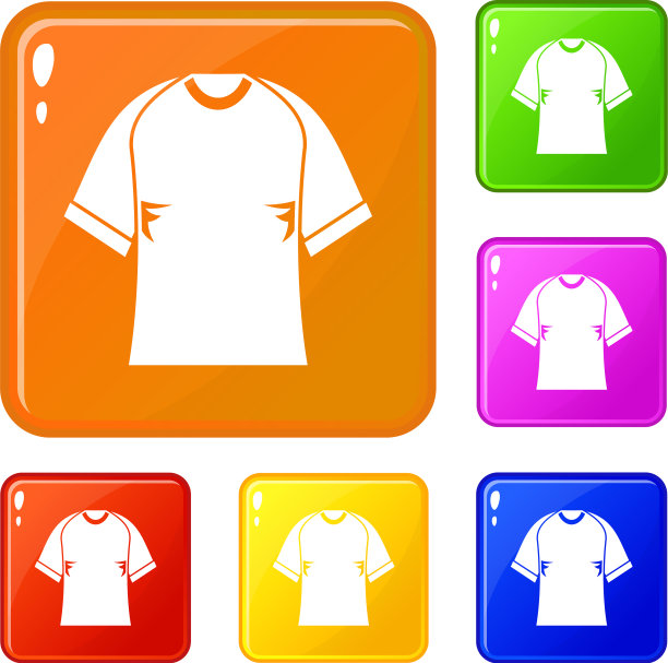 拉格兰t恤图标设置颜色图片下载