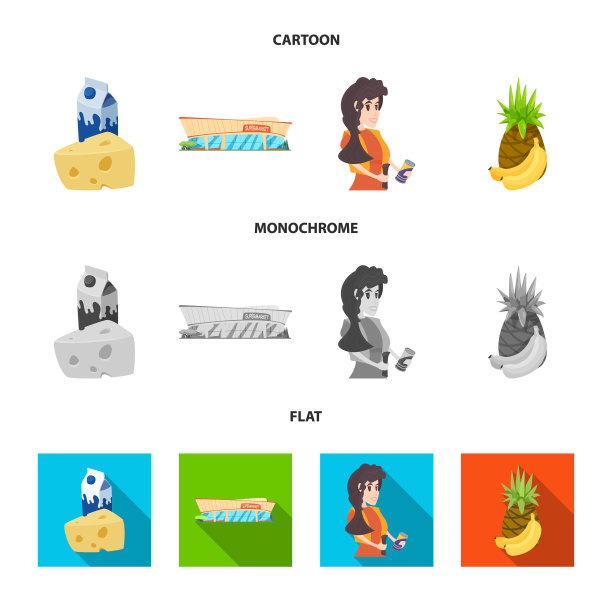 食物和饮料符号集图片下载