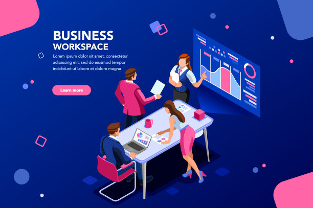 商业平面等距信息图图片下载