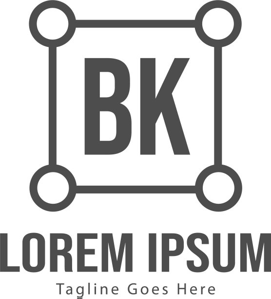 BK字母标志设计创意现代图片下载