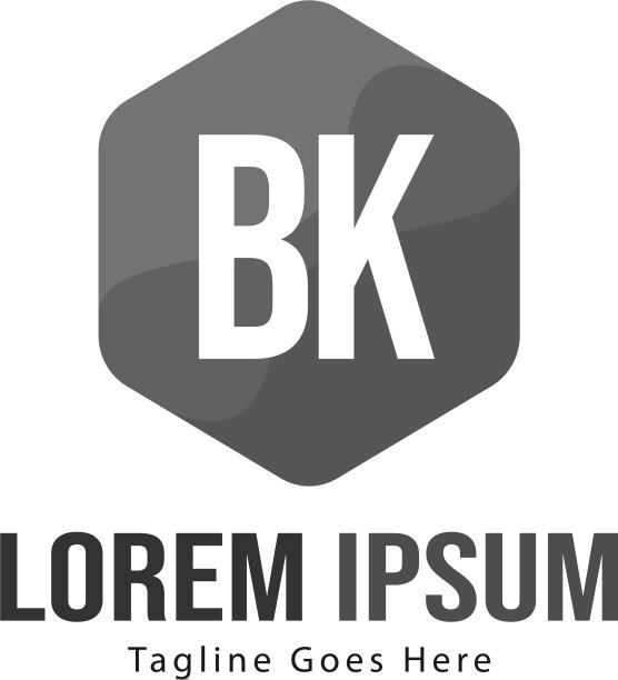 BK字母标志设计创意现代图片下载