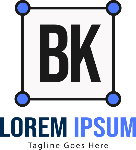 BK字母标志设计创意现代图片下载
