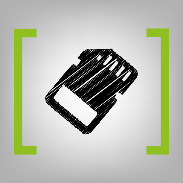 在存储卡上签名的黑色涂鸦图标图片下载