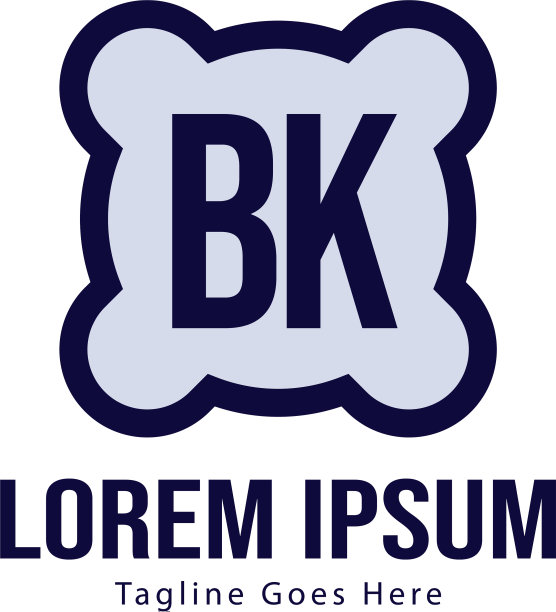 Bk字母标志设计创意现代Bk字母图片下载