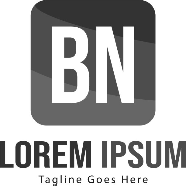 BN字母logo设计（创意现代风格）图片下载