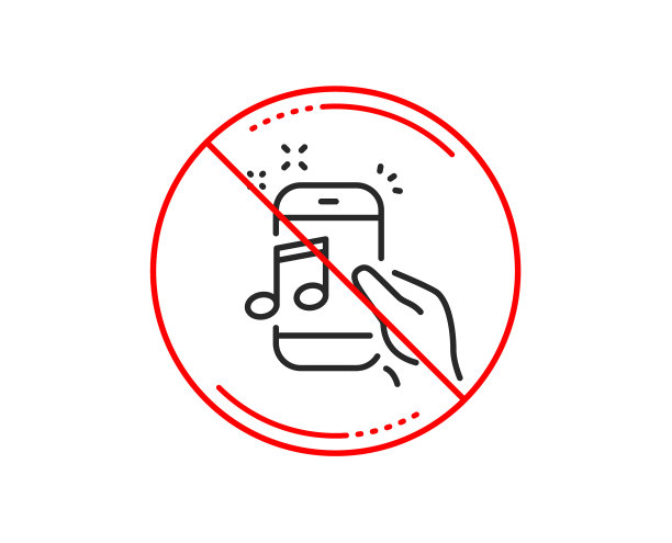 音乐在电话线路图标移动电台标志图片下载