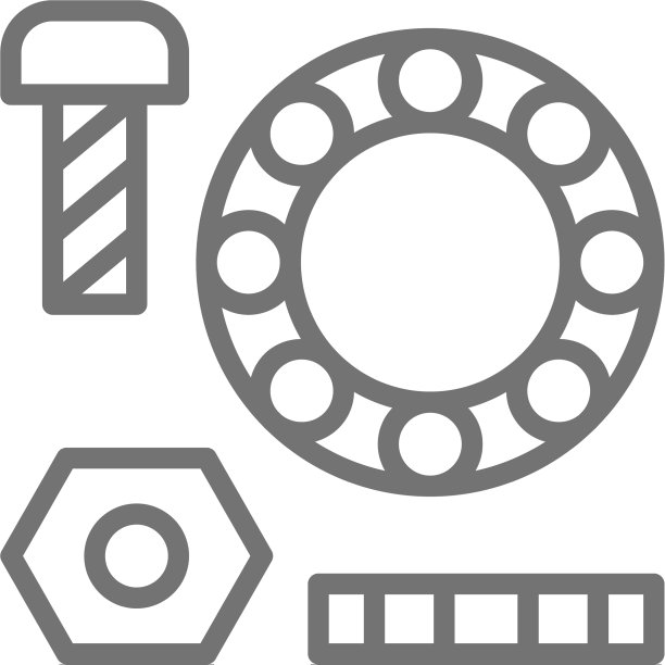 金属垫圈与螺栓和轴承图片下载