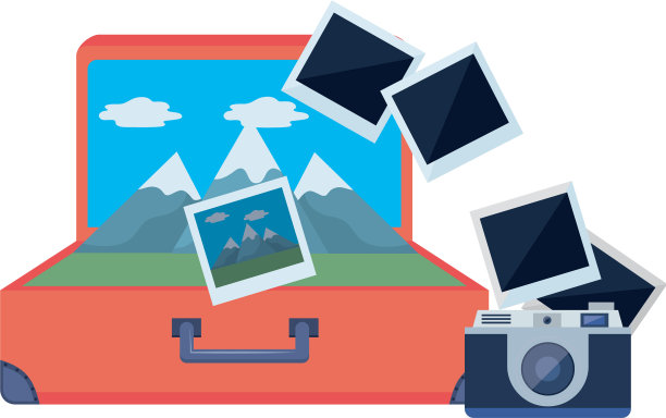 旅行箱与旅行设计图片下载