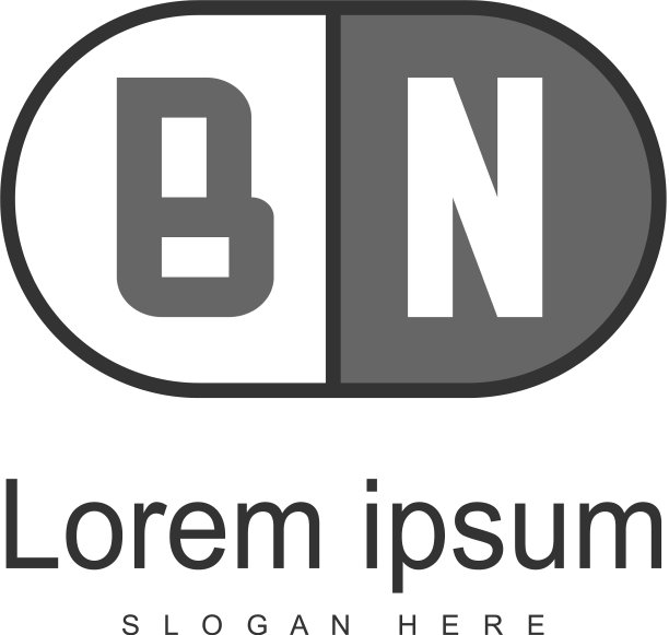 BN字母logo设计（创意现代风格）图片下载