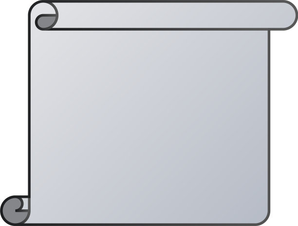 白丝带横幅海报与纸卷轴图片下载